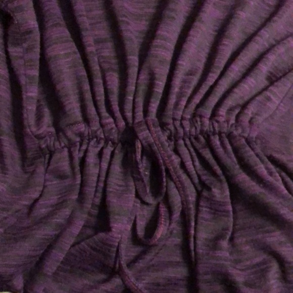 Linda Matthews purple/black cardigan. Size X-LARGE but fits more like a M/L. - Picture 5 of 5